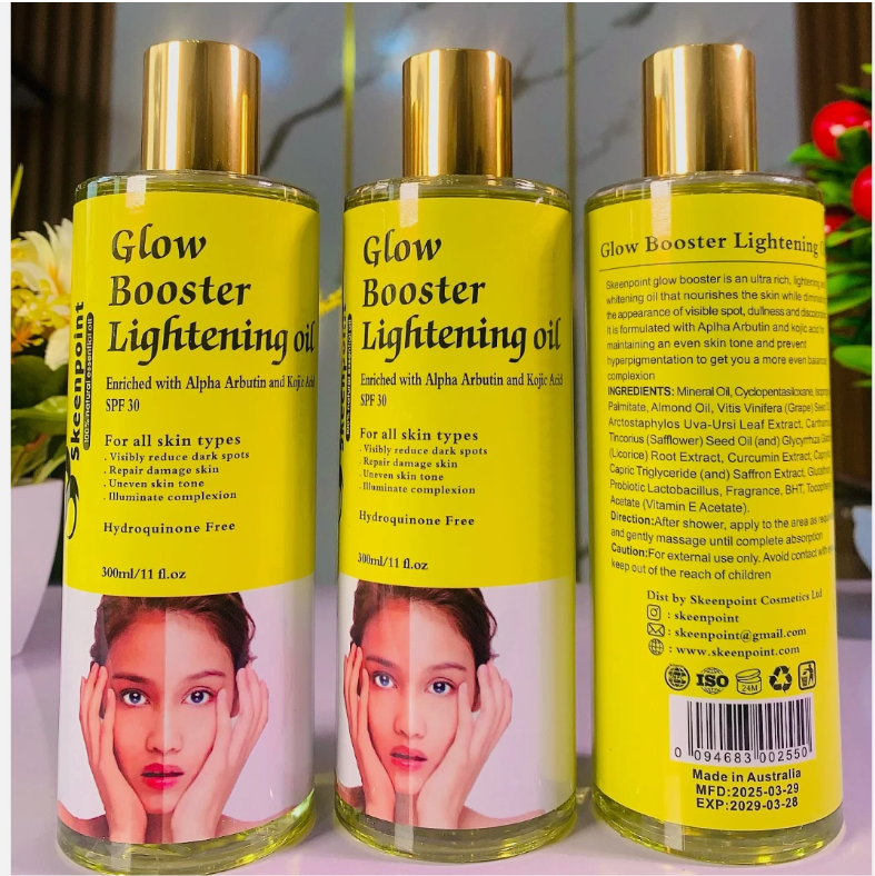 1 x Original Skeenpoint Glow Booster Lightening Oil 300ml With SPF30 x 1